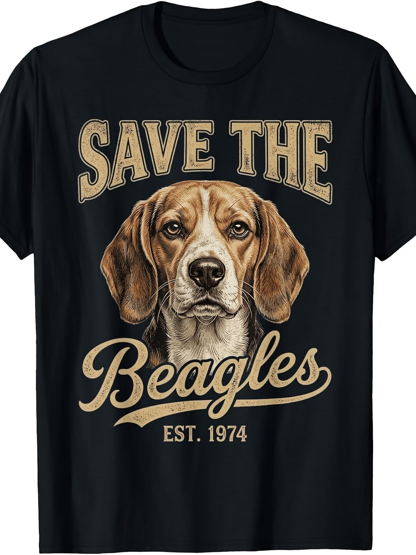 Save The Beagles Vintage Dog Lover Rescue Awareness Retro T-Shirt