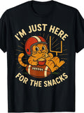 I'M Just Here for The Snacks Football Sports Meme Cat T-Shirt